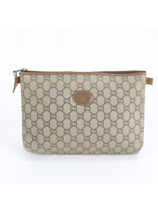 Gucci Handbags - Gucci Vintage GG Plus Leather Clutch Pouch Commuting Business Gentleman Rem
